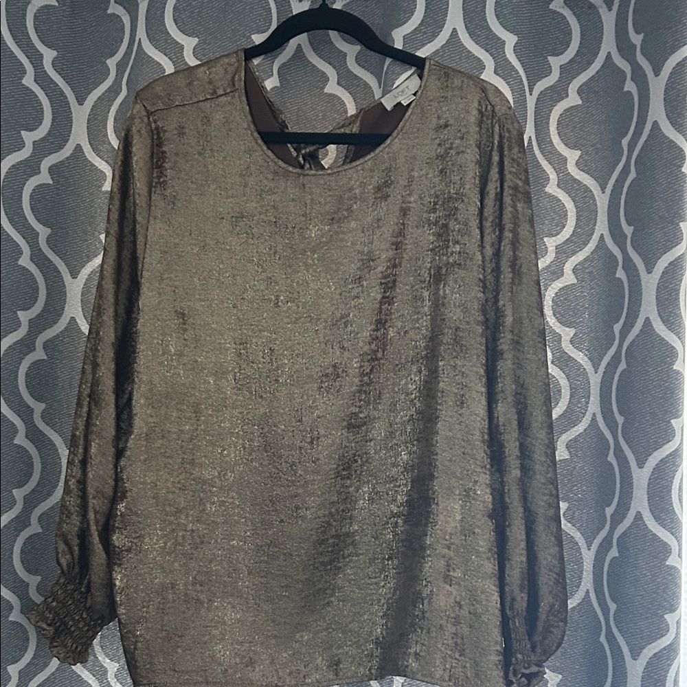 Elegant Metallic Gold Women's Top